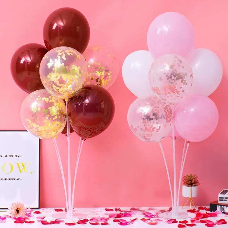 Birthday party decoration transparent balloon set up columns