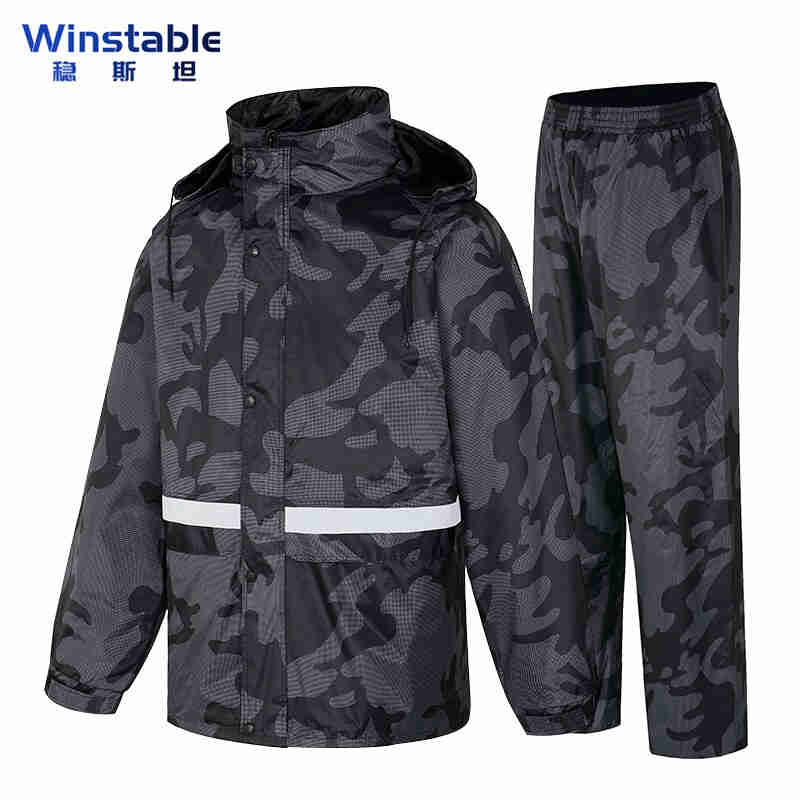 坦套153反光雨衣雨裤1装连帽分体G雨衣雨具雨披车动车摩托电骑