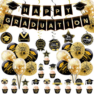 极速New  Graduation Season Balloon Set Party Background
