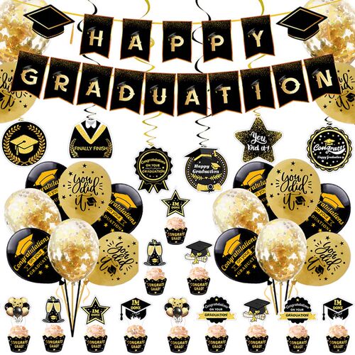 极速New  Graduation Season Balloon Set Party Background