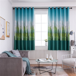 1 Panel Printing Blackout Curtains For Living Room Curtain