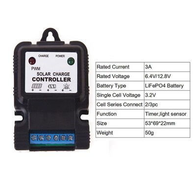极速6V 12V 10A 3-Stage Solar Panel Charge Controller Regulat