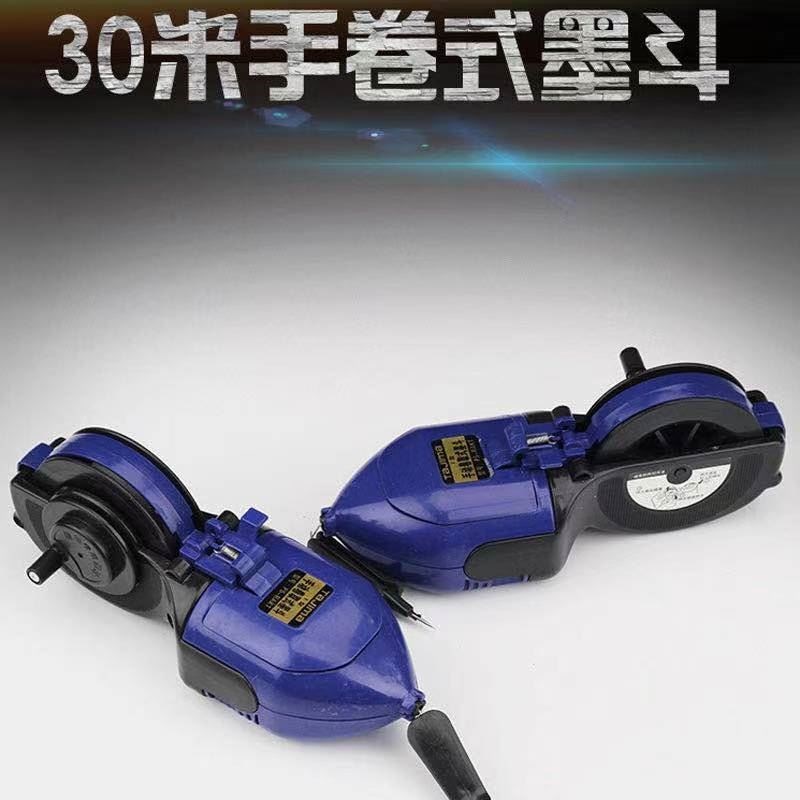 墨斗木工专用自动划线器自动卷线墨斗手摇弹线非铝合金画线器工具
