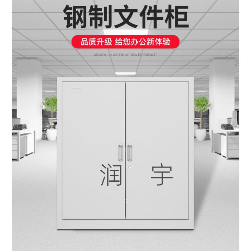 卷柜广州分双节下节铁皮对开双层文件柜带锁收纳柜单节钢制小矮柜