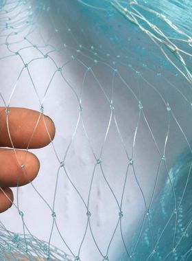 抛网渔网片透明尼网单股白色胶丝线果树搬网抬网网手网渔网