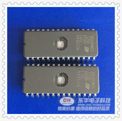 芯片M2764A M27C64A-10F1现货带窗口紫外线擦除擦除器IC配单配套