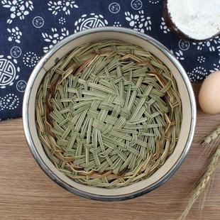 蒸包子松针垫草垫圆形手工编织蒸笼垫馒头小笼包垫子笼屉垫