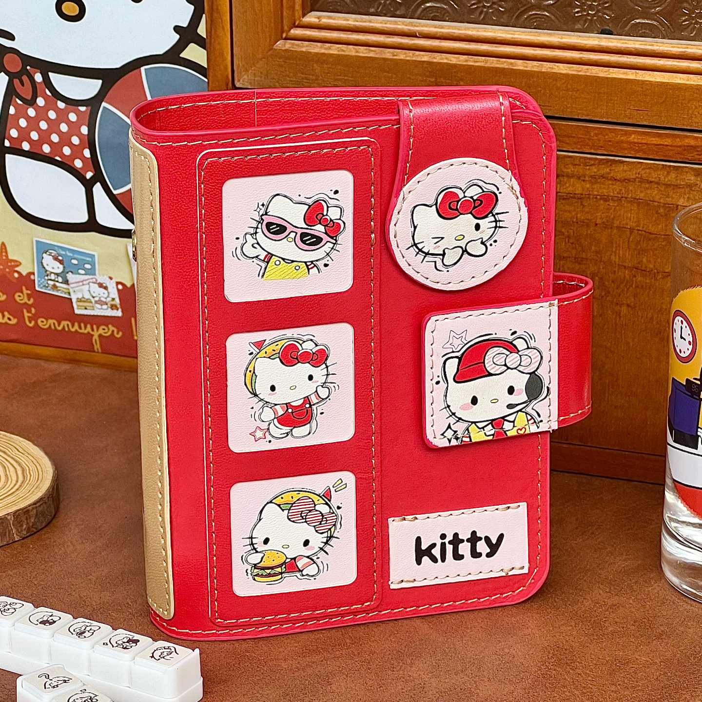 可爱kitty猫a7活页手账本高颜值卡通日程记事笔记本手工diy手账本