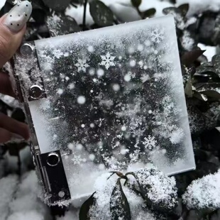 雪天雪花亚克力一宫格卡册三寸小卡收纳册爱豆照片集邮册收藏卡牌