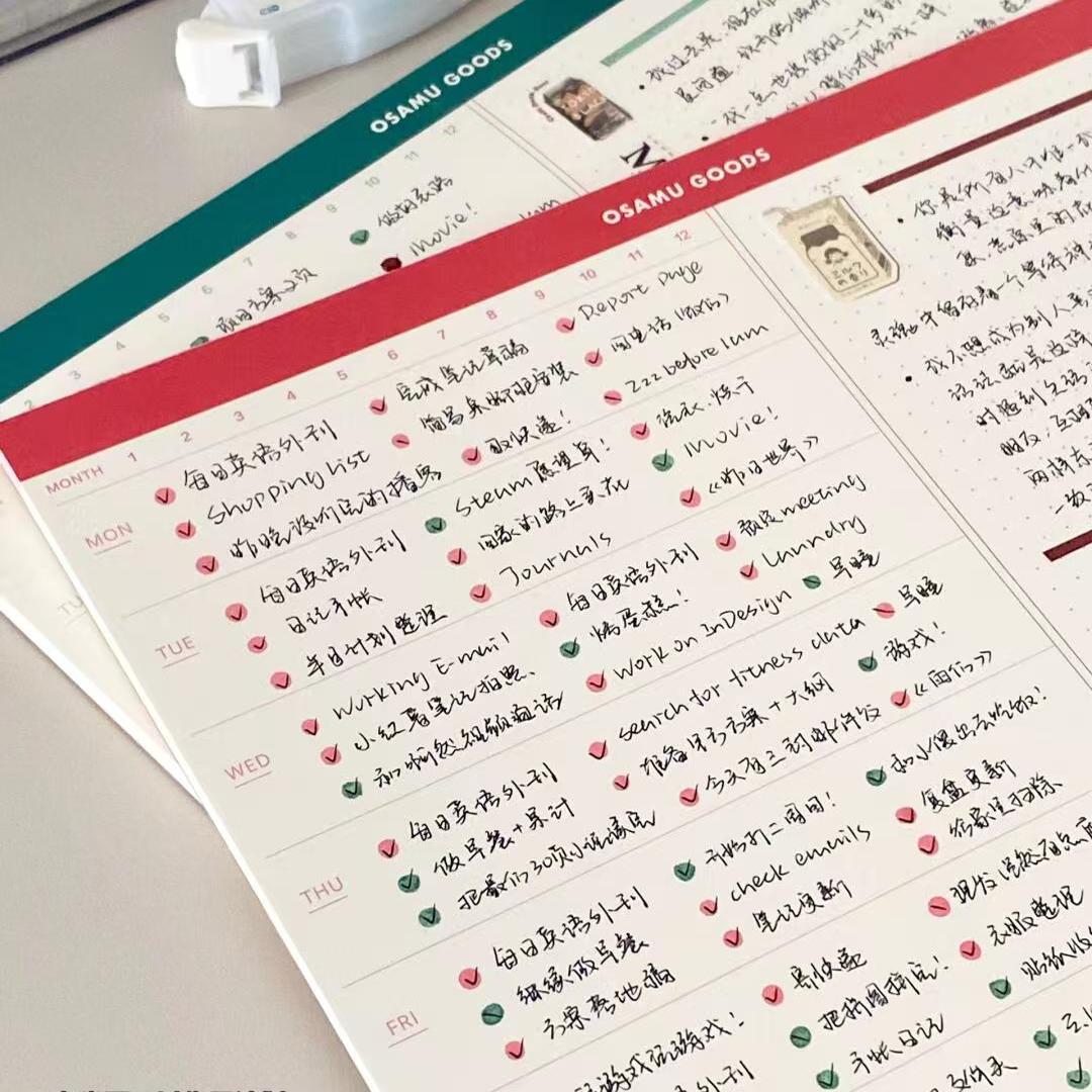 B5原田治复古分栏拍纸本韩系简约便签纸学生考研错题练习笔记本子
