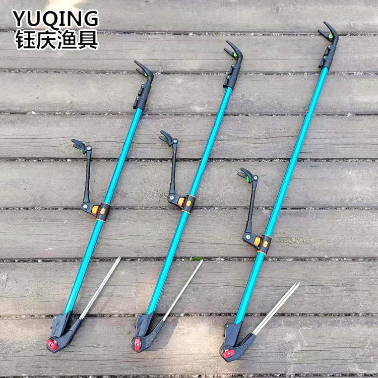 鱼竿支架铝合金炮台架杆可伸缩厚竿架 地插支架户外钓鱼支架