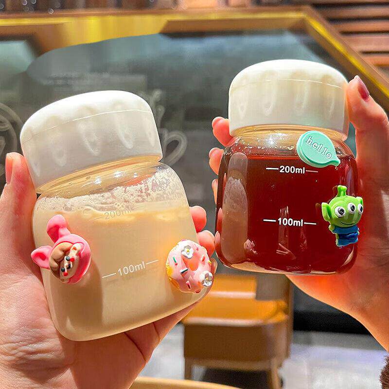 迷你小水杯塑料小奶杯女咖啡牛奶杯便携外带高颜值胖胖杯可爱杯子