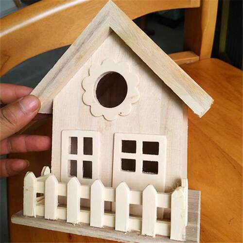 好货Wooden Bird House Nest Bird Hanger Cage Birdcage Bird Sh