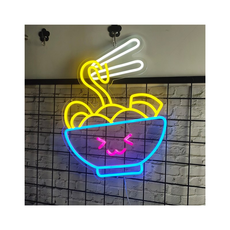 好货店铺霓虹灯招牌门面广告灯面条造型灯DIY创意装饰灯亚马逊