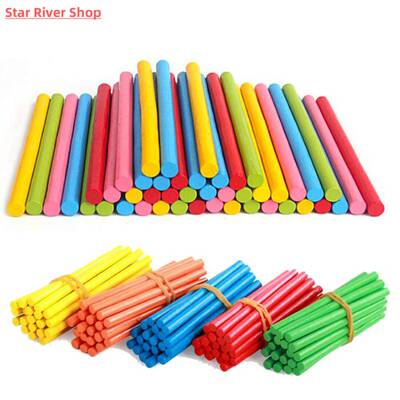 极速100pcs Colorful Bamboo Countng Stcks Mathematcs Montesso