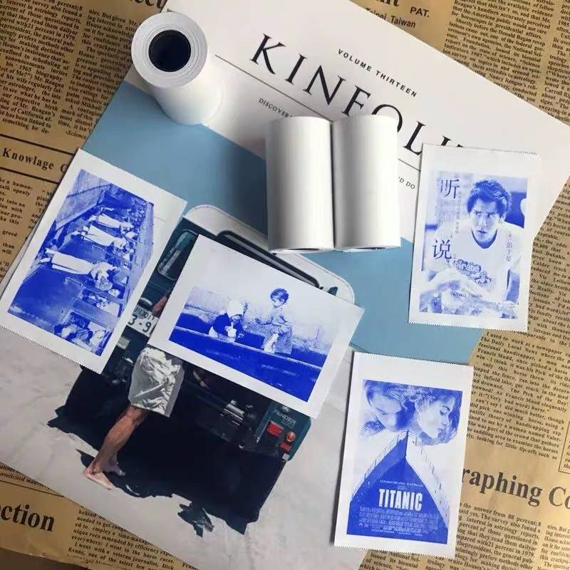好货儿童相机卷纸拍立得专用相纸卷热敏打印黑白照片纸涂鸦纸3寸5图片