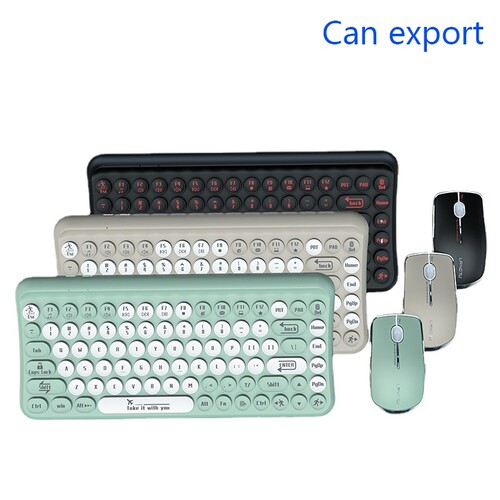 好货LANGTU wireless keyboard and mouse set 2.4G film mute pu