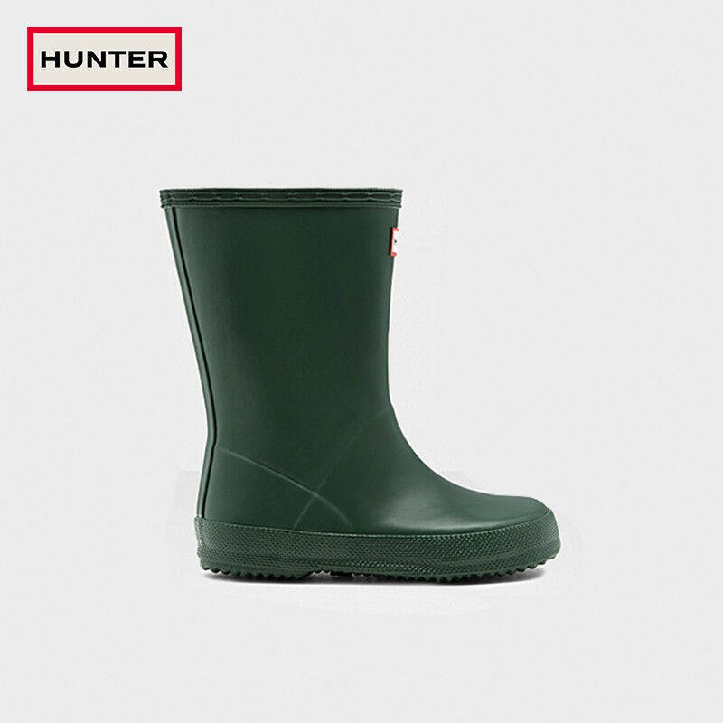极速HUNTER英国小童靴雨鞋涉水哑光多色防水防滑儿童雨靴高筒宝宝