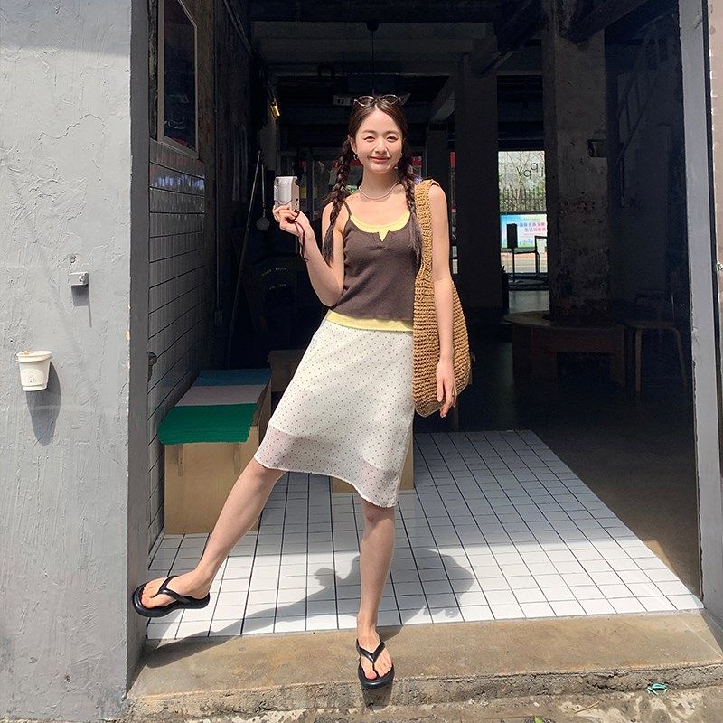 法式复古波点设计感半身裙女春夏高腰显瘦中长款包臀a字裙小个子,女装/女士精品,半身裙,淘宝优惠券,粉丝福利购,淘宝优惠卷