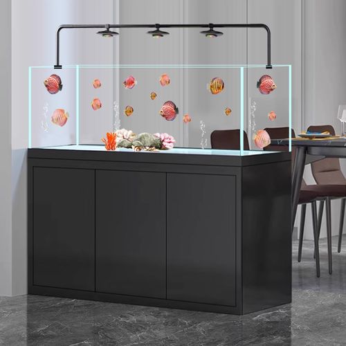 无管件溪流缸鱼缸卓无管道静音宁客厅大型极窄工业风兰寿底滤鱼缸