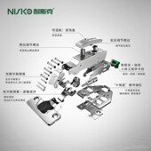 耐斯克厨房橱柜门304不锈钢铰链飞机烟斗合页阻尼液压缓冲三段力