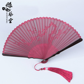 中国风全竹扇子镂空古风折扇女小折叠扇古典迷你汉服旗袍舞蹈随身