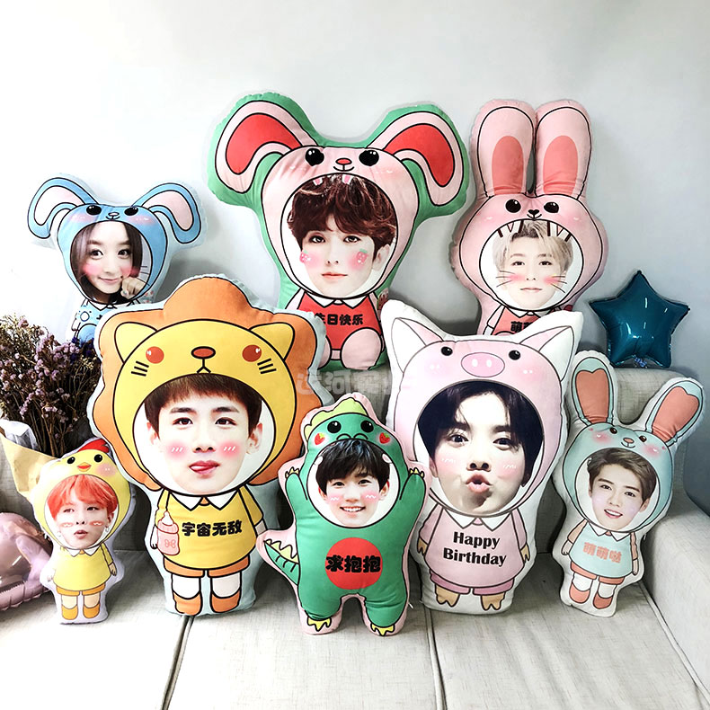 diy抱枕定制来图定做照片人形创意真人枕头公仔订做玩偶生日礼物