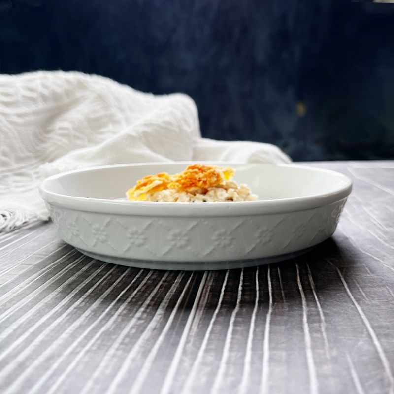 简约德化白瓷家用7英寸圆形蒸饭盘烤箱盘子炒菜盘子个人拌面盘子,餐饮具,盘,淘宝优惠券,粉丝福利购,淘宝优惠卷