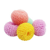 洗碗刷家用厨房纳米塑料钢丝球清洁球纤维用品不沾油不掉丝刷锅球