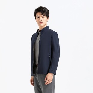 浪登立领夹克外套男2025春季新款男士休闲商务行政抗皱防风上衣