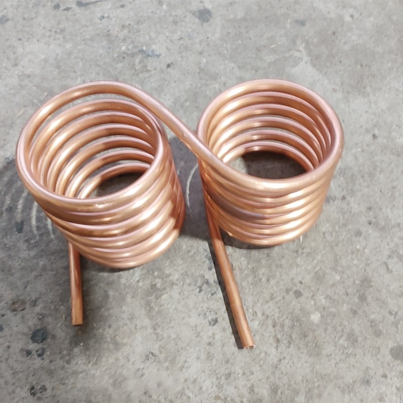 齿轮箱冷却铜管散热器螺旋双排盘管铜管液体冷却油散热铜管14*1.5