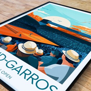 装饰画有框画挂画墙壁复古怀旧网球健身法网美网澳网罗兰加洛斯