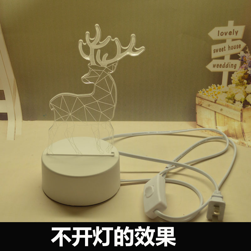 LED小夜灯3D立体小台灯学生卧室灯床头灯插电喂奶睡眠灯婴儿刻字