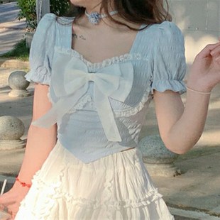 甜美少女纯欲白色褶皱花边设计感蛋糕裙温柔高腰a字半身裙女夏