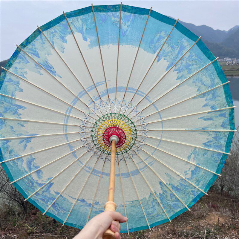 石鼓油纸伞满穿复古防雨防晒舞蹈古装道具走秀摄影婚礼古风伞古典