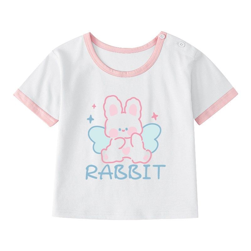 儿童夏装纯棉T恤女宝宝夏季短袖打底上衣中小童0-5岁2024新款外穿,童装/婴儿装/亲子装,T恤,淘宝优惠券,粉丝福利购,淘宝优惠卷