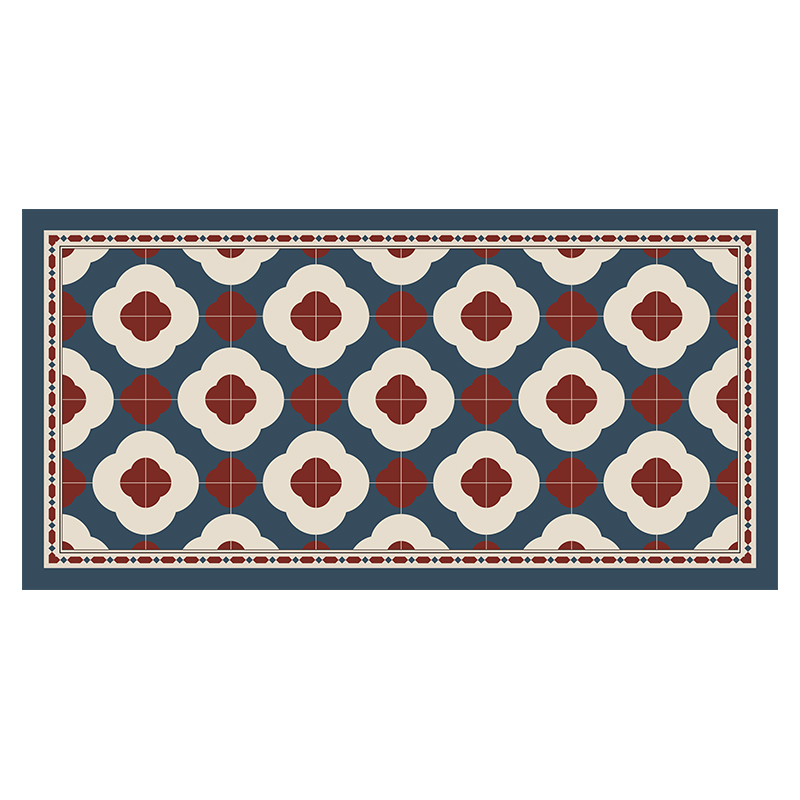 芭娅复古花厨房矽藻泥吸水地垫防滑防油可擦家用脚垫耐脏皮革地毯