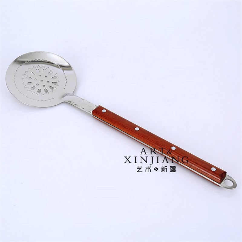 新疆抓饭漏铲不锈钢锅铲平产家用炒菜铲加厚厨房用具餐厅防烫铲子
