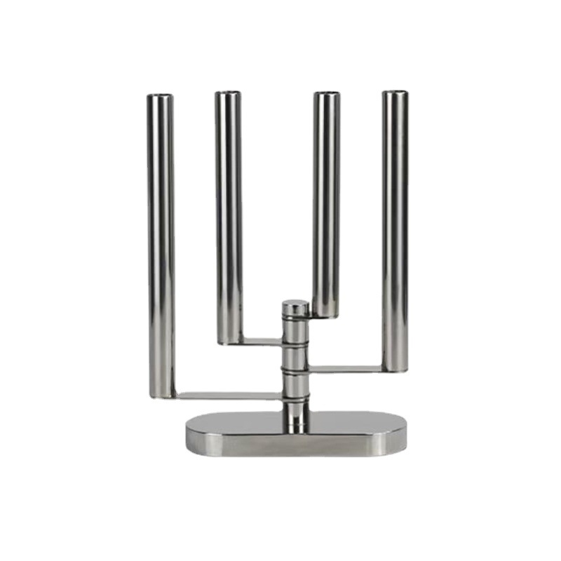 现代轻奢创意金属旋转烛台摆件客厅餐厅桌面装饰品样板间软装摆设