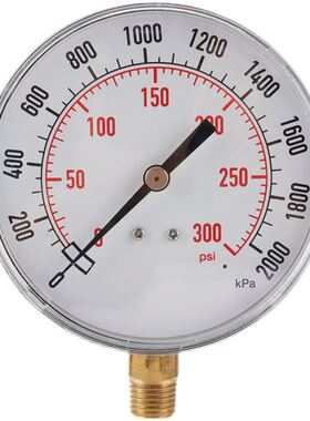 。0-2000kpa 0-300psi 1/4NPT 90mm径向压力表油压表气压表液压表