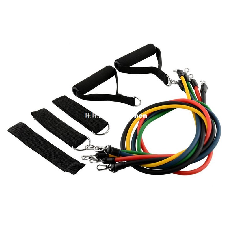 11pcs Latex Tubes Resistance Bands Tube Rope Set Straps for