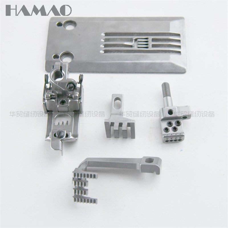 缝纫机配件大和 青本VT1500筒式绷缝车四针六线针板牙齿压脚针位