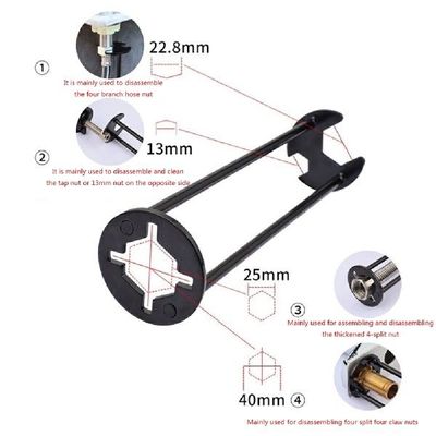 Multifunctional Bathroom Faucet Key Plumbing Installation