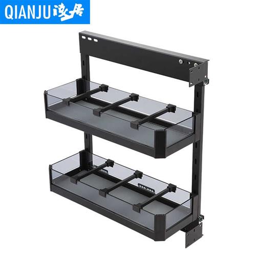 浅居整体橱柜拉篮小调味篮厨房整体橱柜调味拉篮侧拉拉篮200柜阻