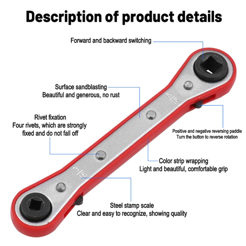 新品Hvac Service Wrench Refrigeration Service Wrench 1/4