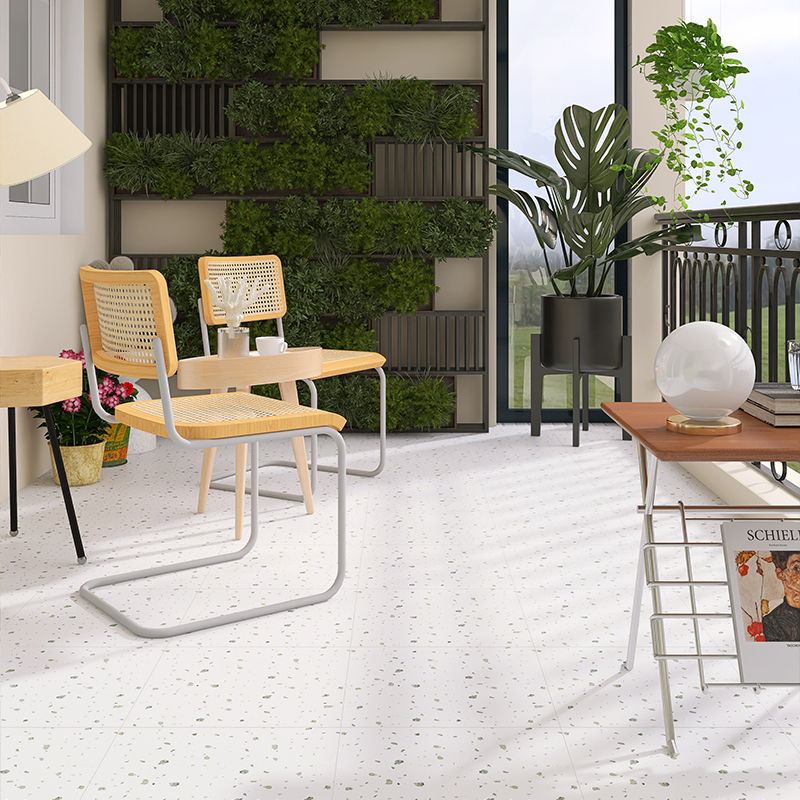 北欧卫生间彩色水磨石瓷砖400x400花园阳台防滑地砖厨房仿古砖