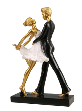 北欧创意芭蕾舞者摆件现代客厅卧室样板间装饰酒柜展示品树脂摆饰