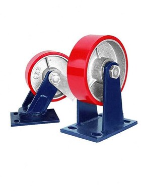 冰禹BJjj269超重型脚轮高载重承重工业轮手推车轻音轮定向轮10寸