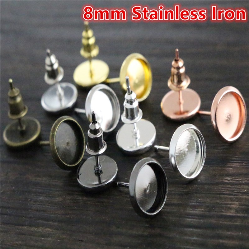 6mm 8mm 10mm 12mm 50pcs/Lot 8 Colors Stainless Copper Materi