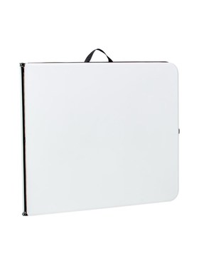 6 Foot Bi-Fold Plastic Folding Table, White
